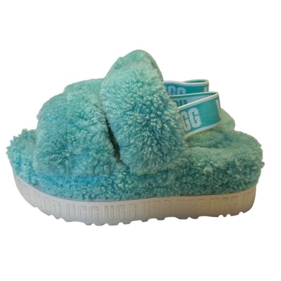 UGG Oh Fluffita Platform Slingback Sandal Tide Pool Size 5 - Picture 4 of 9